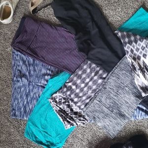 Six pairs of yoga pants leggings athleisure